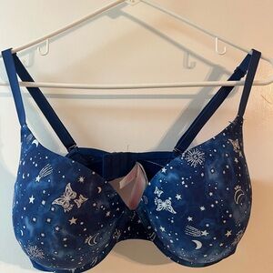Blue Starry Night Bra PINK brand|38DD PUSH UP